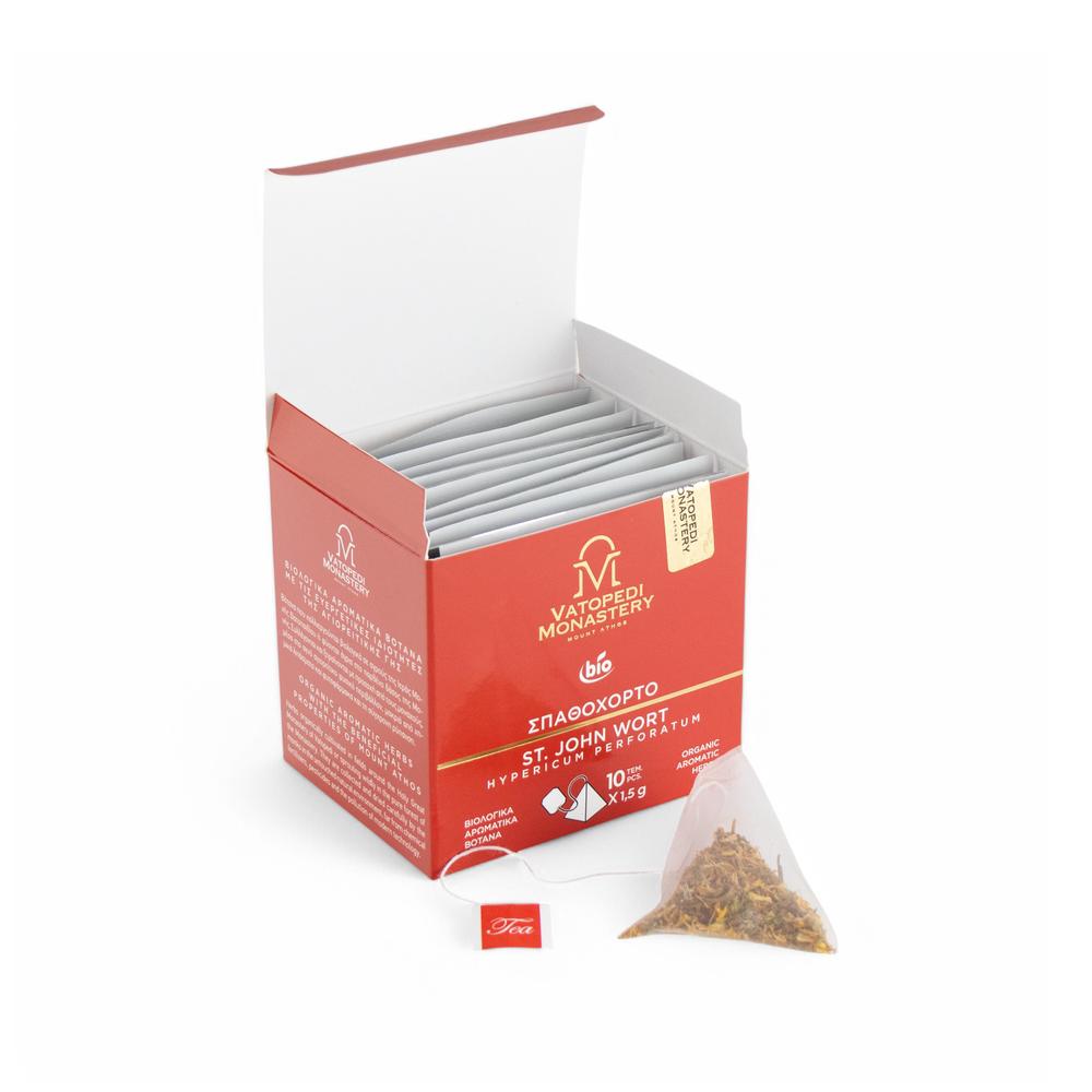 Organic St. John Wort Tea with Aromatic Organic Herbs from Mount Athos (Hypericum Perforatum) 15g