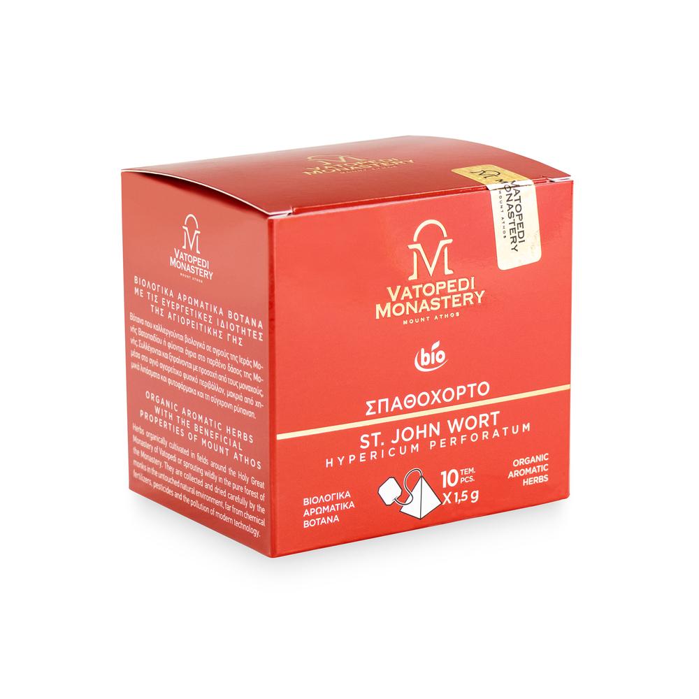 Organic St. John Wort Tea with Aromatic Organic Herbs from Mount Athos (Hypericum Perforatum) 15g
