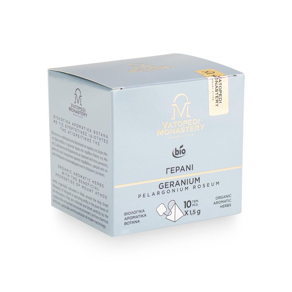 Organic Geranium Tea with Aromatic Organic Herbs from Mount Athos (Pelargonium Roseum) 15g