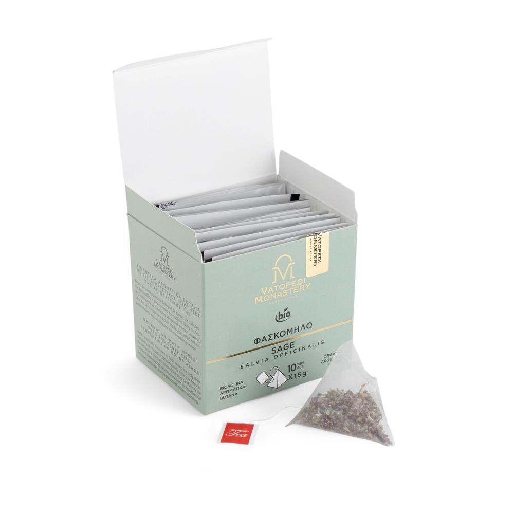 Organic Sage Tea with Aromatic Organic Herbs from Mount Athos (Salvia Officinalis) 15g
