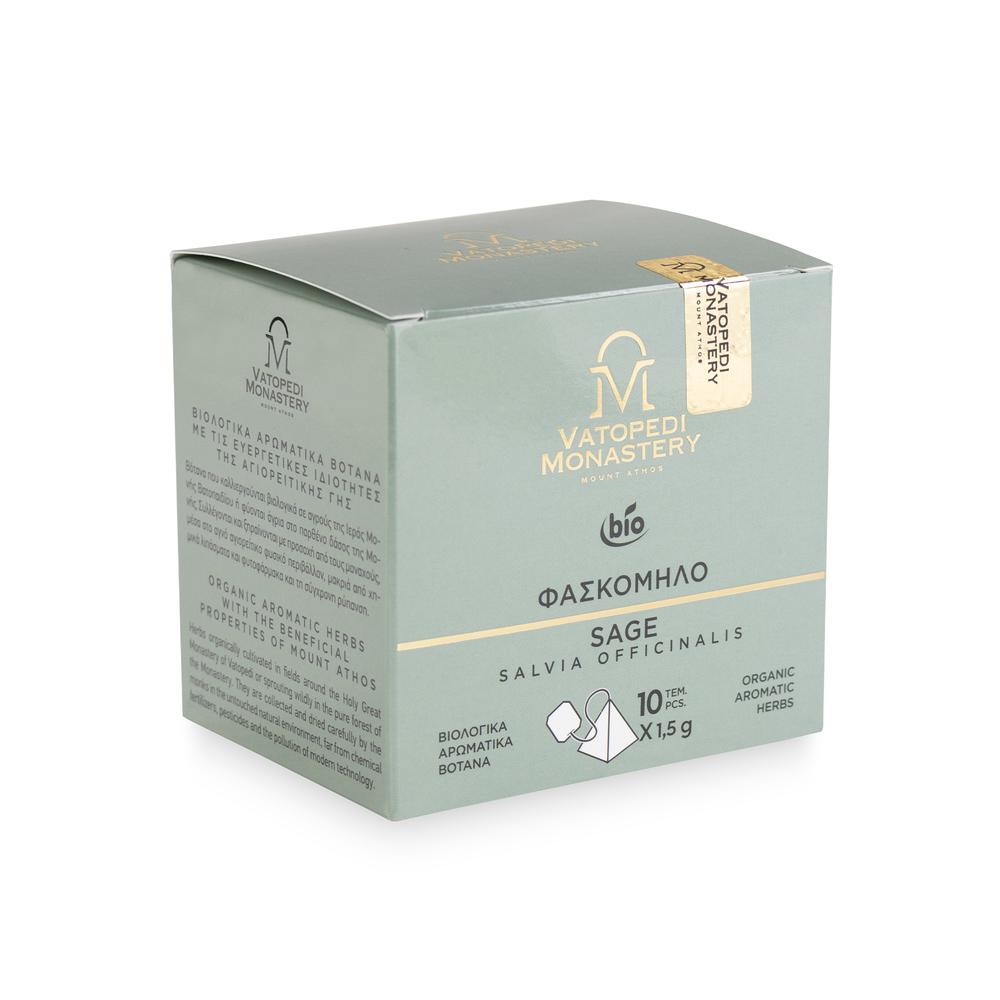 Organic Sage Tea with Aromatic Organic Herbs from Mount Athos (Salvia Officinalis) 15g