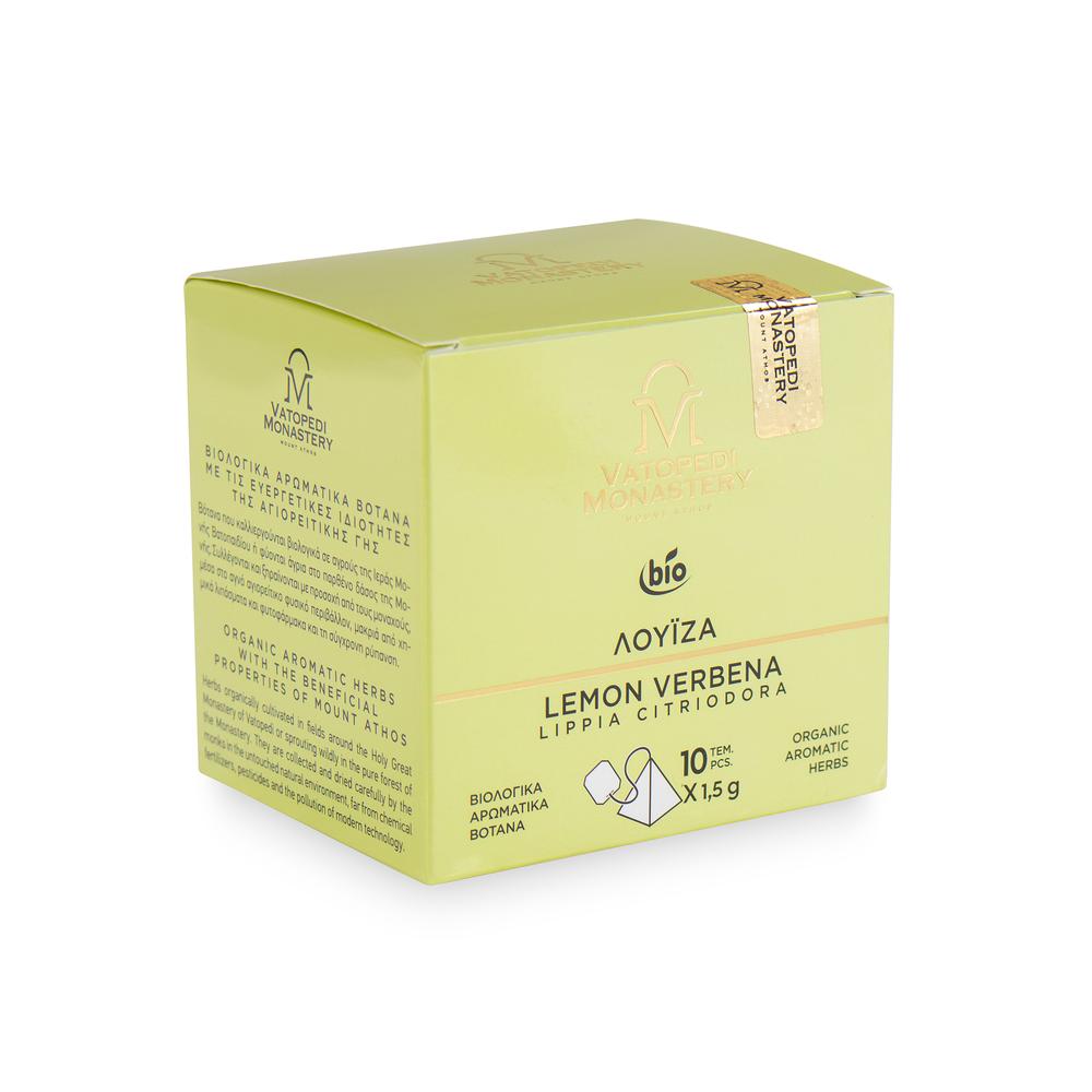 Organic Lemon Verbena Tea with Aromatic Organic Herbs from Mount Athos (Lippia Citriodora) 15g