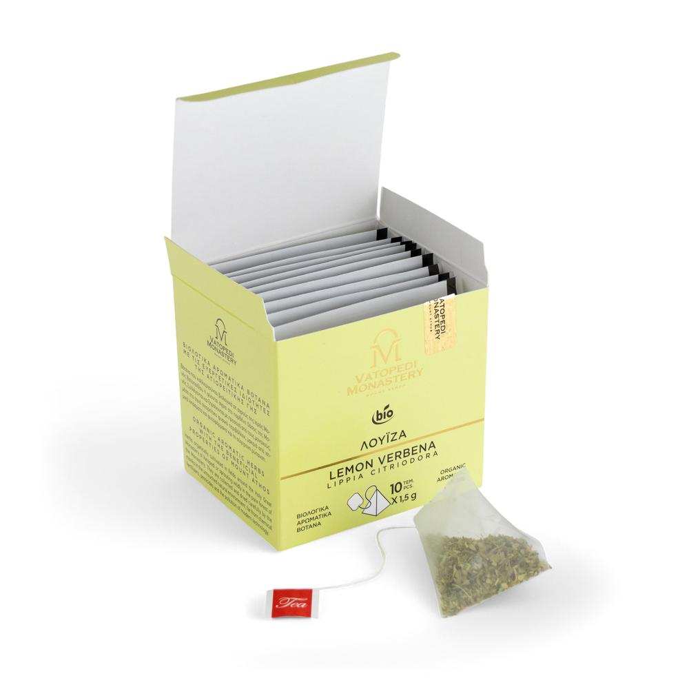 Organic Lemon Verbena Tea with Aromatic Organic Herbs from Mount Athos (Lippia Citriodora) 15g