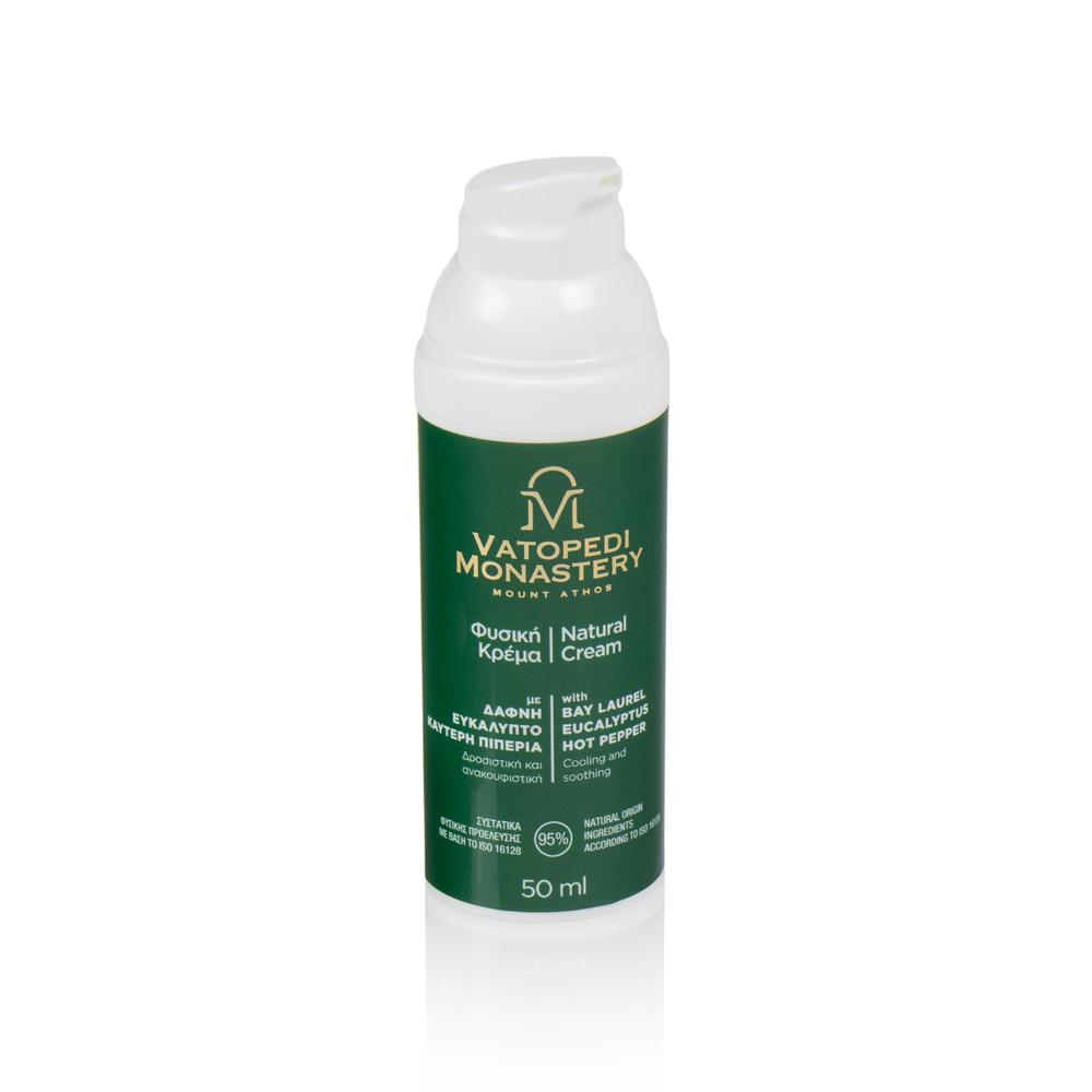 Natural Cream with Bay Laurel, Eucalyptus and Hot Pepper from Mount Athos - 50ml
