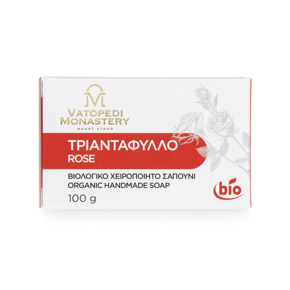 Organic Handmade Soap with Rose from Mount Athos - 100g