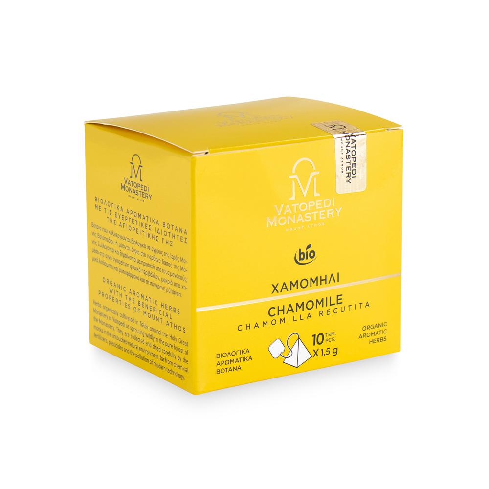 Organic Chamomile Tea with Aromatic Organic Herbs from Mount Athos (Chamomilla Recutita) 15g