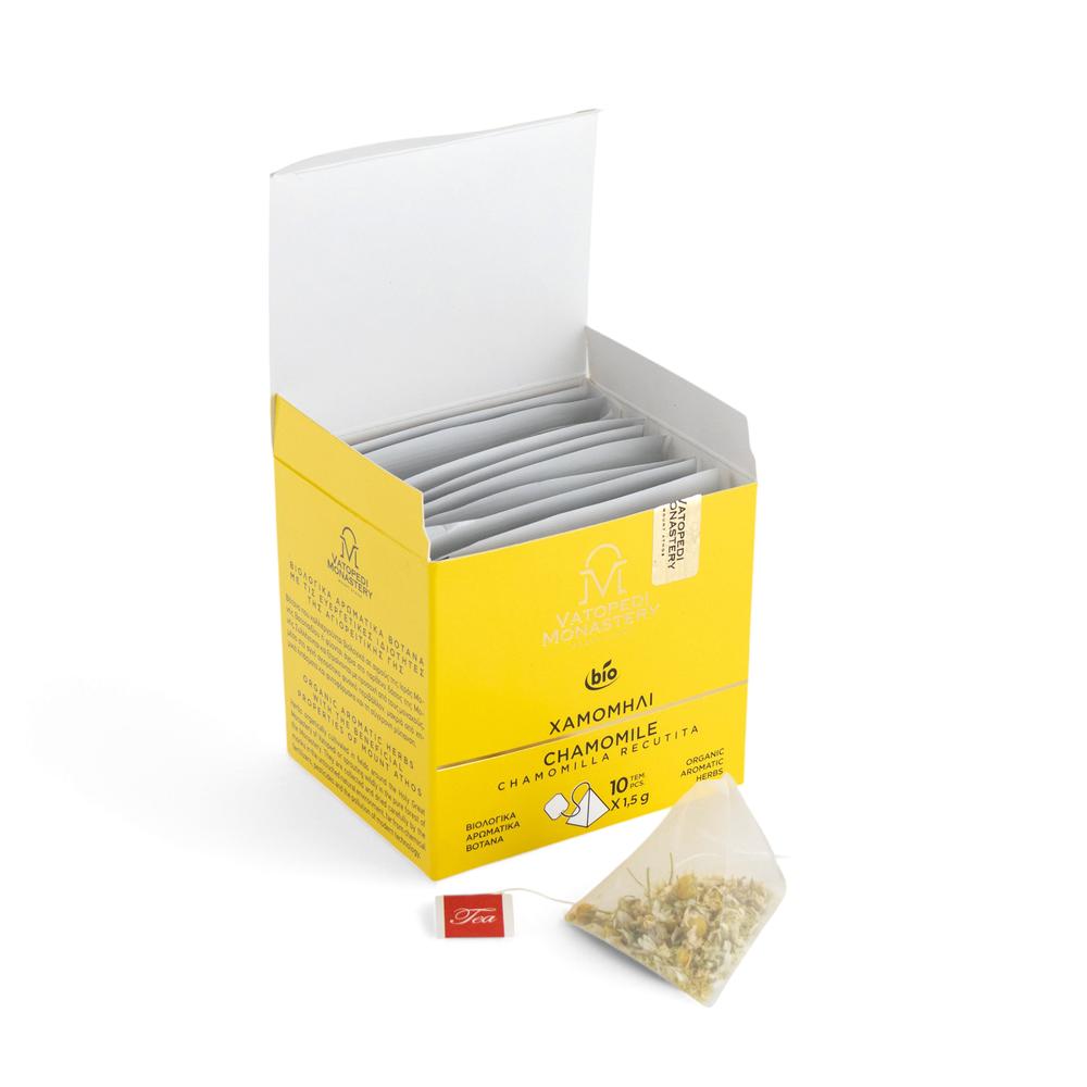 Organic Chamomile Tea with Aromatic Organic Herbs from Mount Athos (Chamomilla Recutita) 15g