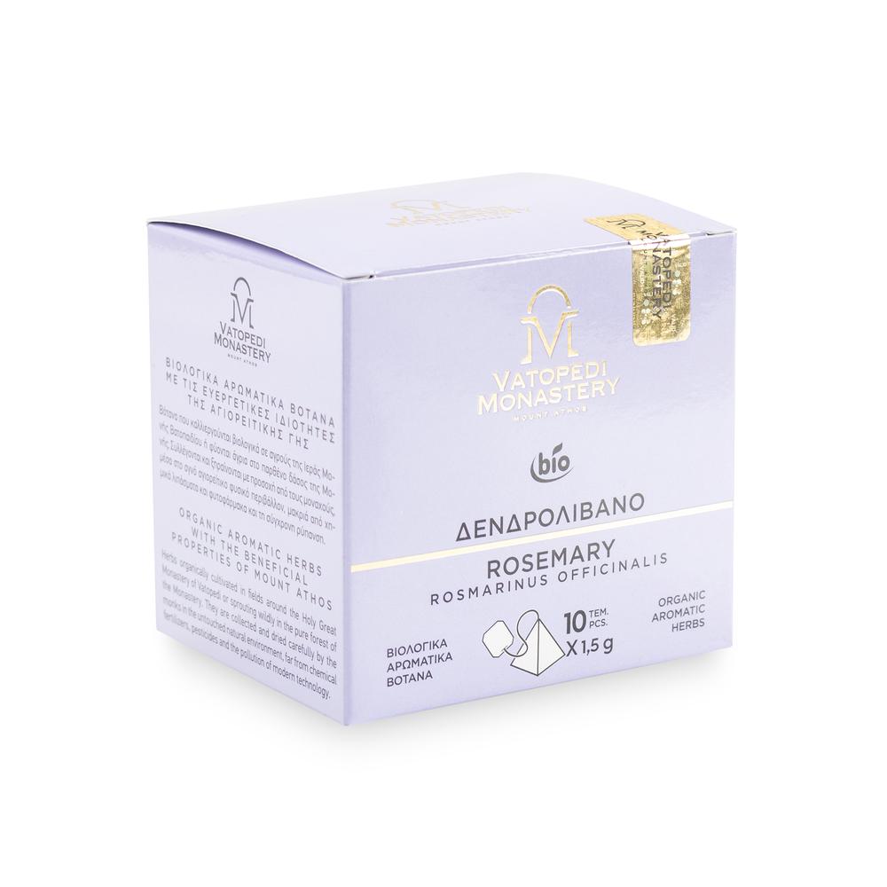 Organic Rosemary Tea with Aromatic Organic Herbs from Mount Athos (Rosmarinus Officinalis) 15g
