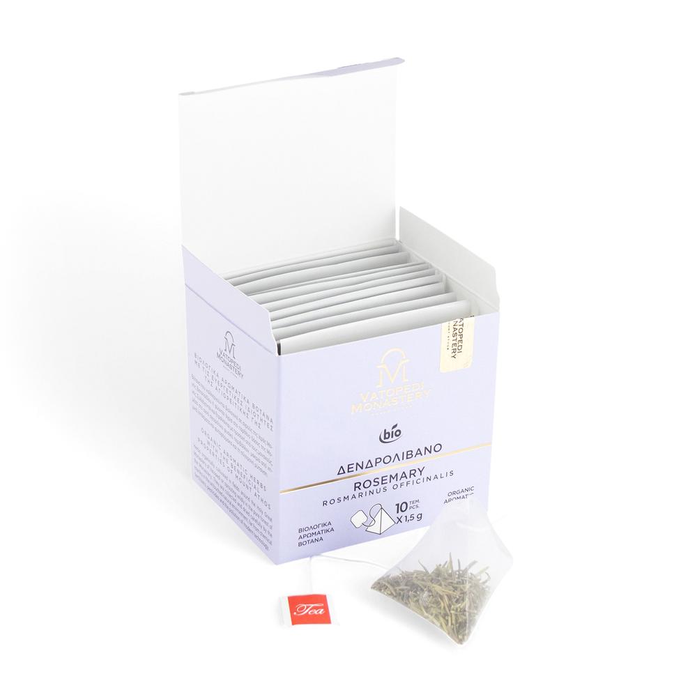 Organic Rosemary Tea with Aromatic Organic Herbs from Mount Athos (Rosmarinus Officinalis) 15g