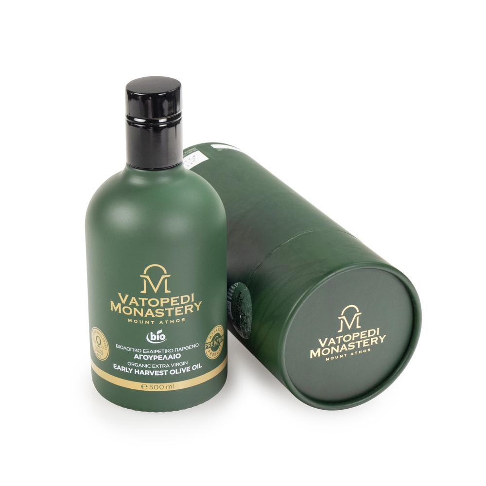 Organic Extra Virgin Early Harvest Olive Oil from Vatopedi Monastery, Mount Athos - 500 ml