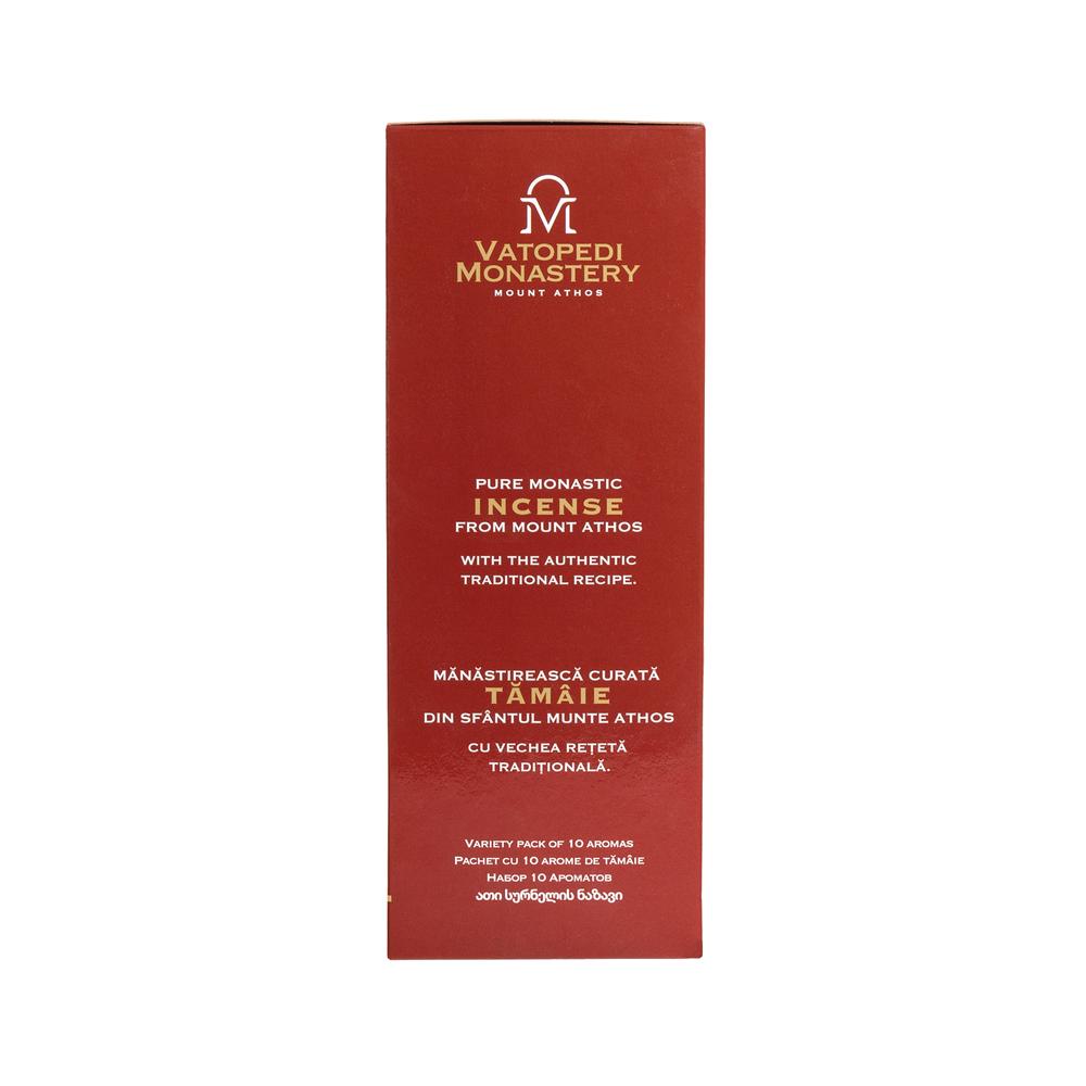 Pure Monastic Incense from Mount Athos with the Authentic Traditional Recipe (Variety of 10 Scents - Golden Collection) 10 x 100g
