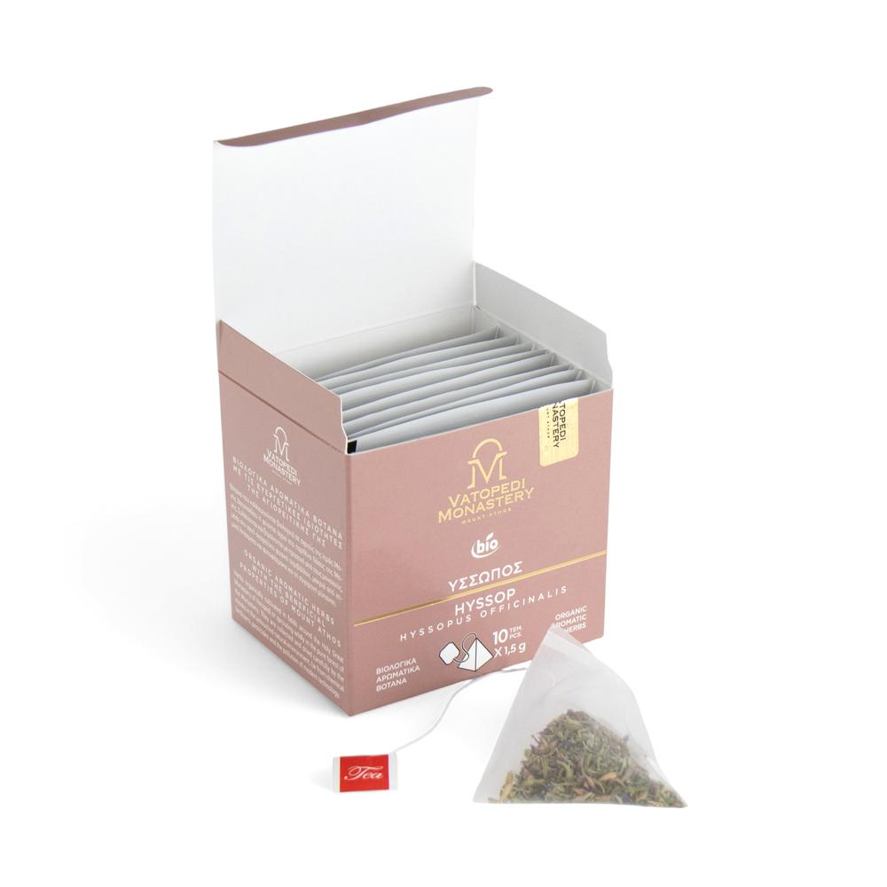 Organic Hyssop Tea with Aromatic Organic Herbs from Mount Athos (Hyssopus Officinalis) 15g