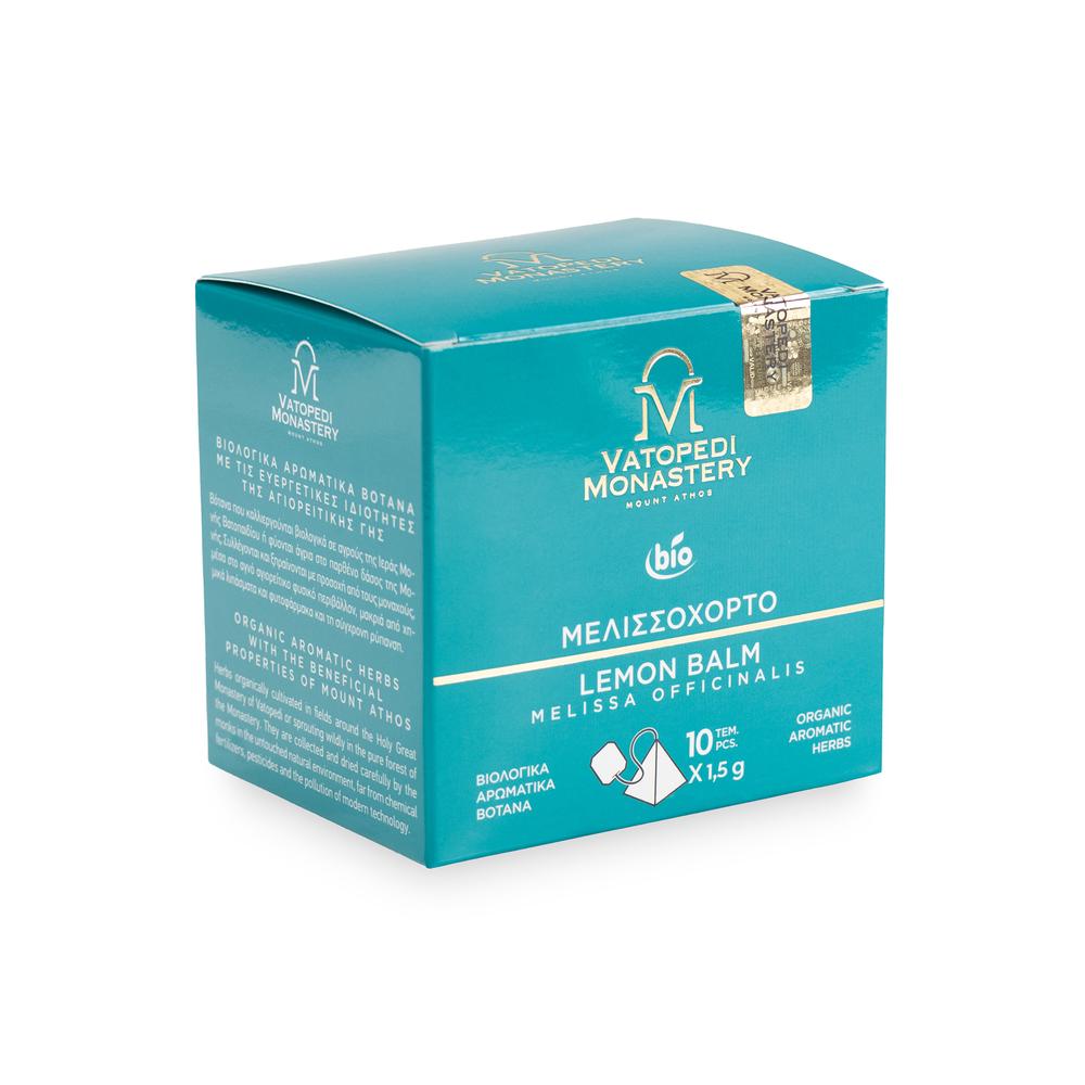 Organic Lemon Balm Tea with Aromatic Organic Herbs from Mount Athos (Melissa Officinalis) 15g