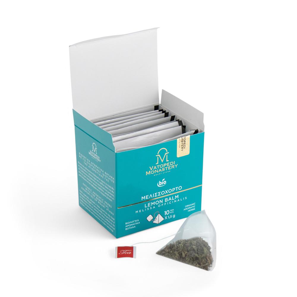 Organic Lemon Balm Tea with Aromatic Organic Herbs from Mount Athos (Melissa Officinalis) 15g