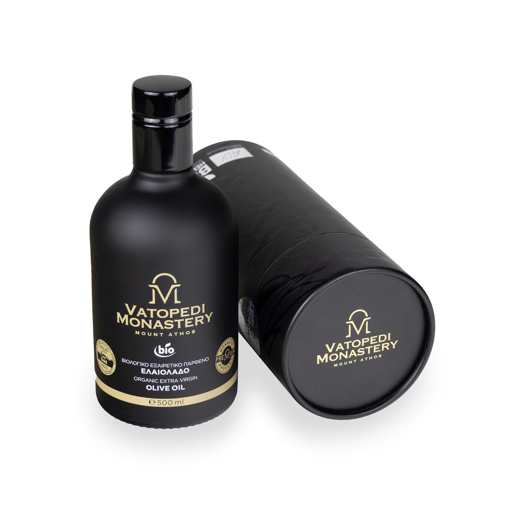 Premium Organic Extra Virgin Olive Oil from Vatopedi Monastery, Mount Athos 500ml