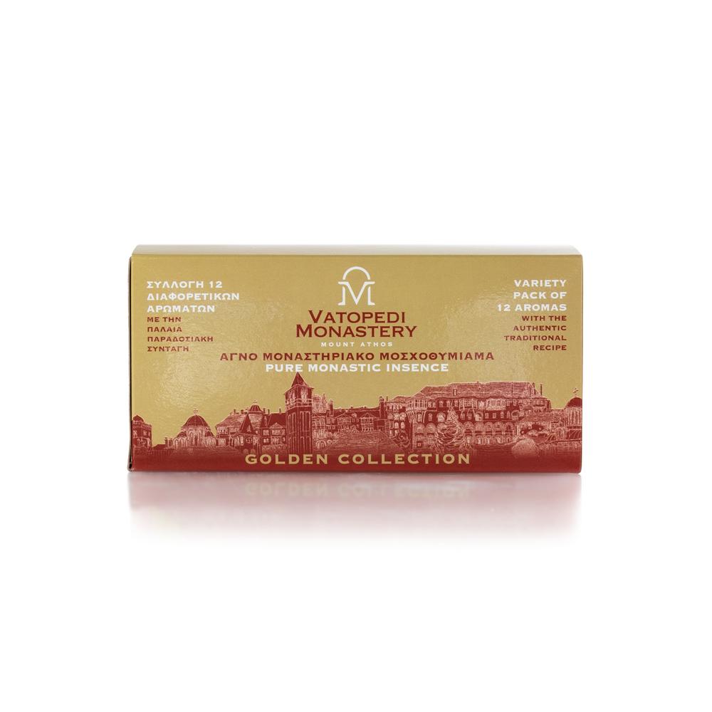 Pure Monastic Incense from Mount Athos with the Authentic Traditional Recipe 12 x 50g (Variety of 12 Scents)
