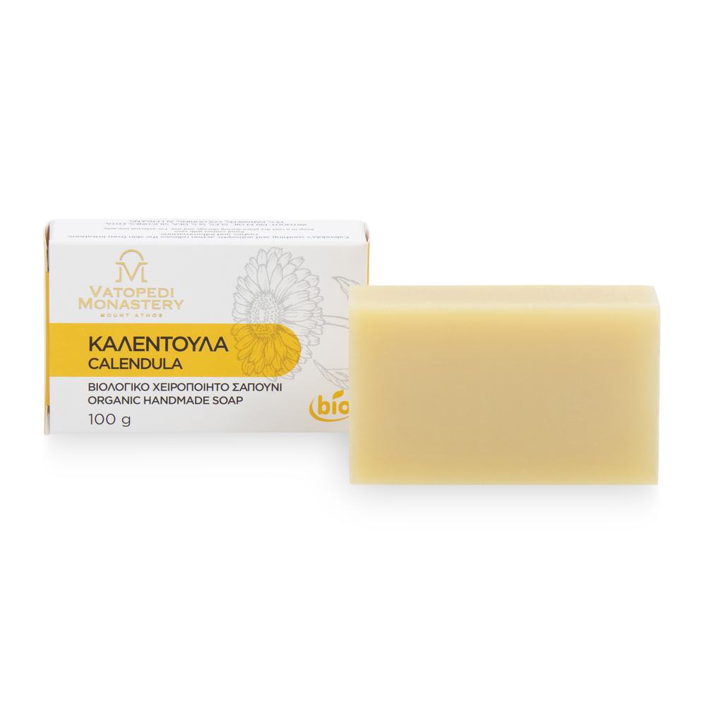 Organic Handmade Soap with Calendula from Mount Athos - 100g