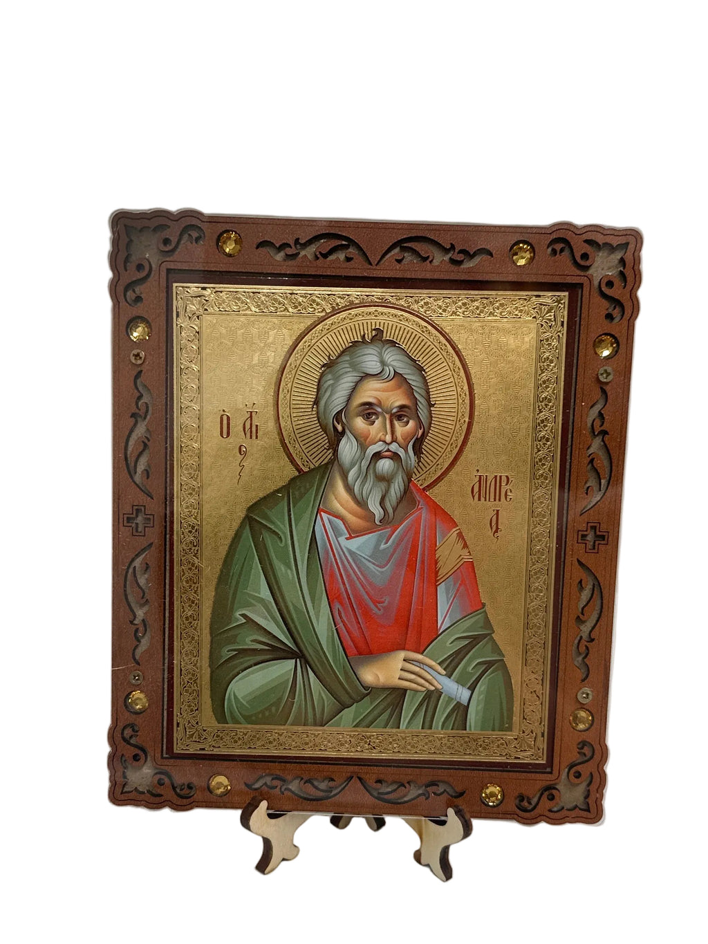 Saint Andrew – Pyrography Icon 16 x 14 cm
