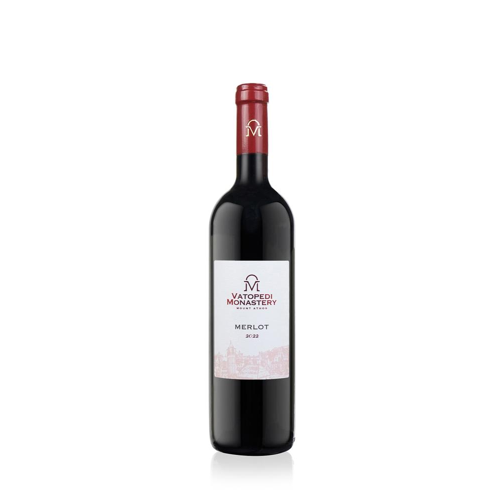 Red Wine from the Vineyard of Vatopedi Organically Grown - Merlot 2022 (750ml)