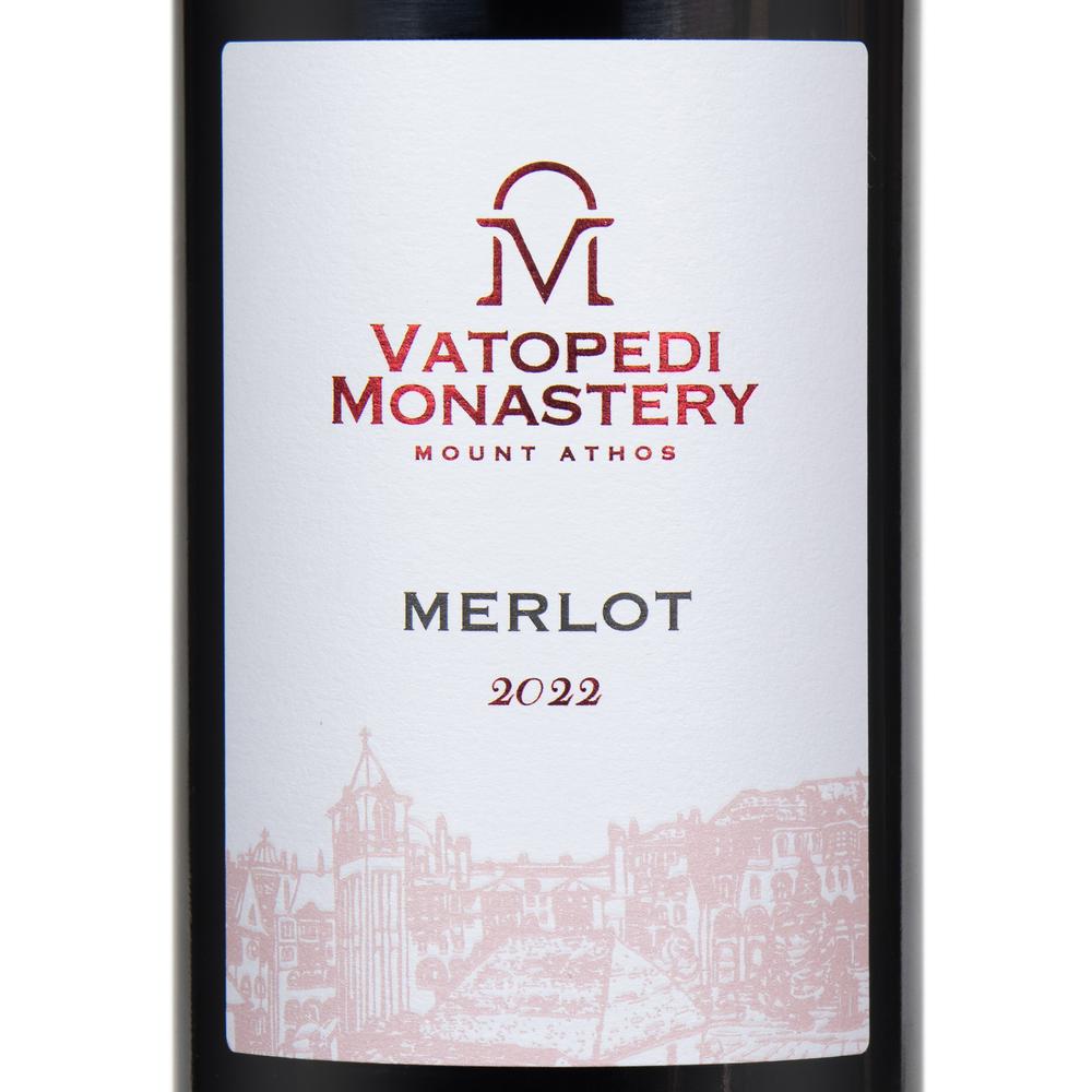 Red Wine from the Vineyard of Vatopedi Organically Grown - Merlot 2022 (750ml)