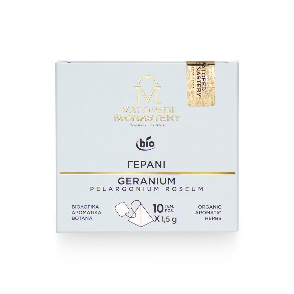 Organic Geranium Tea with Aromatic Organic Herbs from Mount Athos (Pelargonium Roseum) 15g