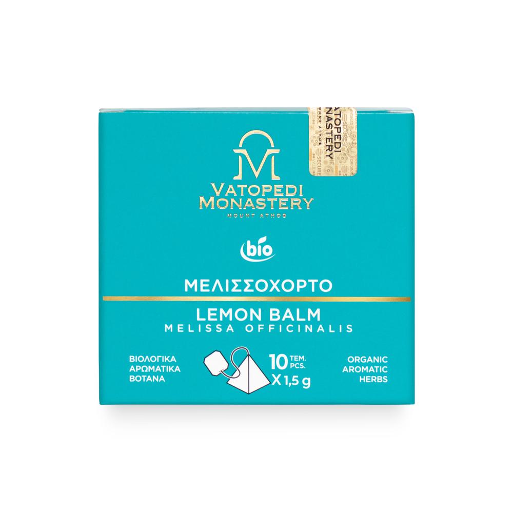 Organic Lemon Balm Tea with Aromatic Organic Herbs from Mount Athos (Melissa Officinalis) 15g