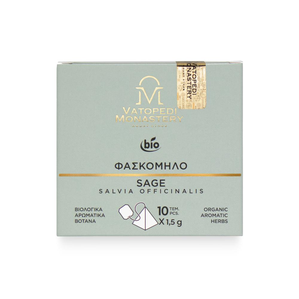 Organic Sage Tea with Aromatic Organic Herbs from Mount Athos (Salvia Officinalis) 15g
