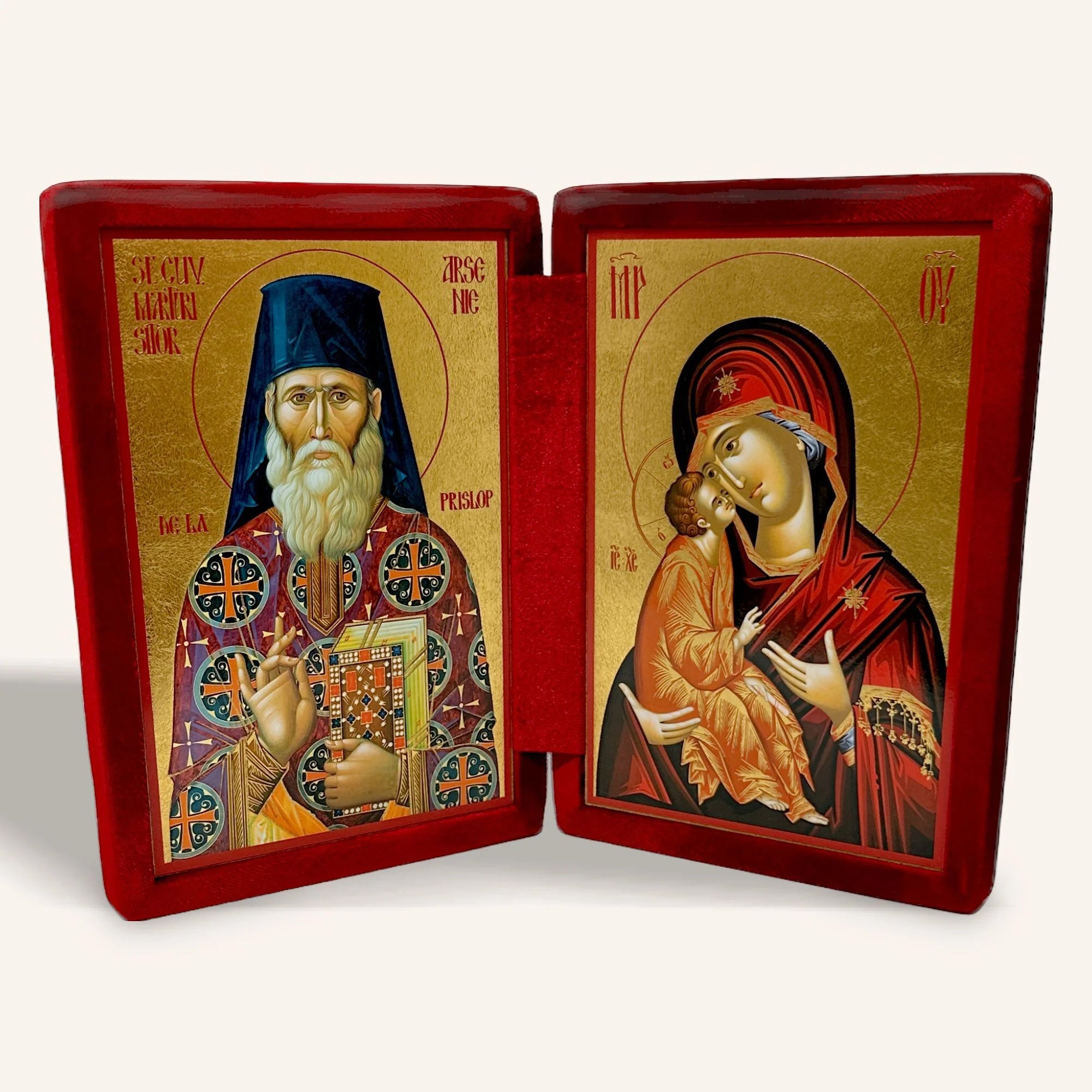 Saint Arsenie the Confessor of Prislop and the Virgin Mary