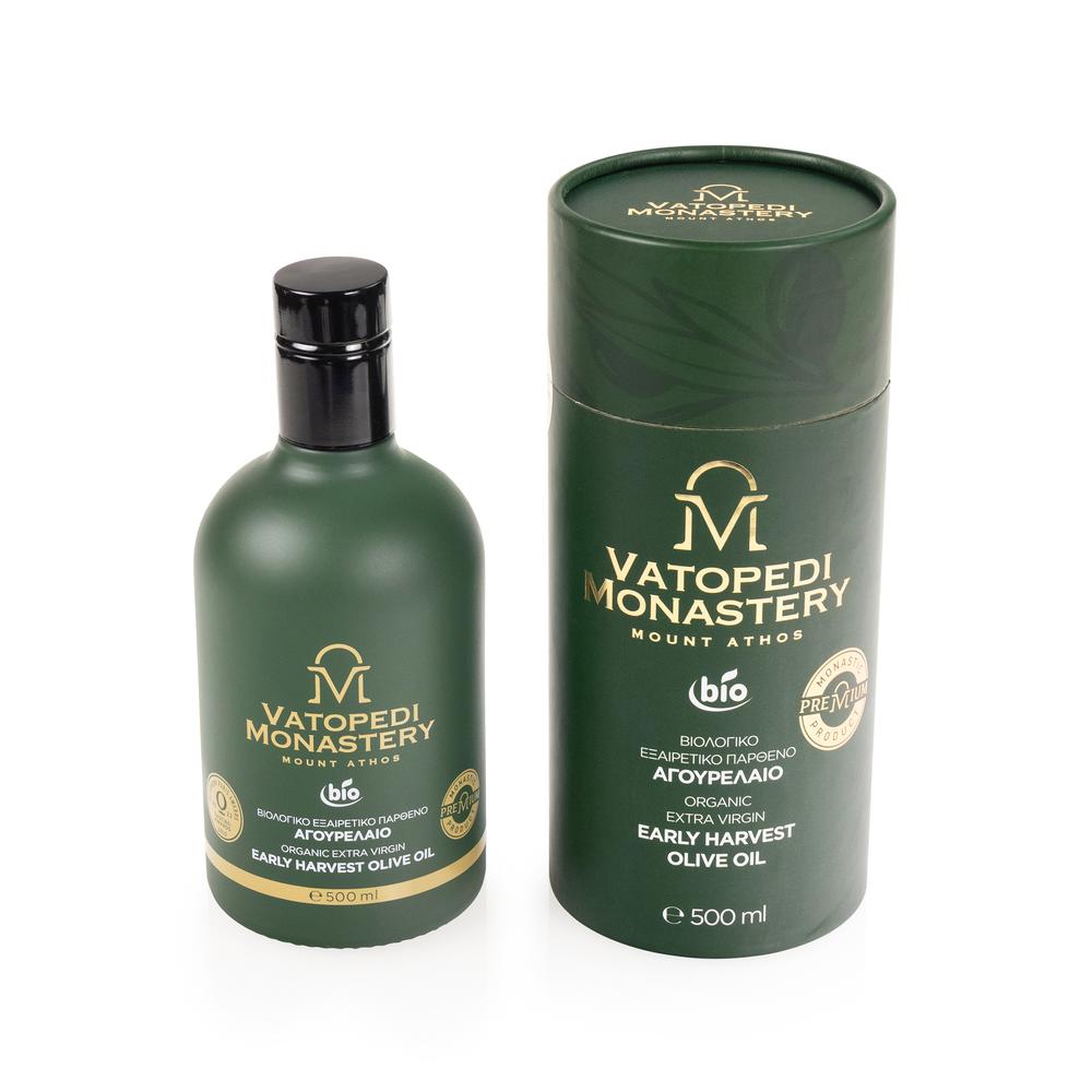 Organic Extra Virgin Early Harvest Olive Oil from Vatopedi Monastery, Mount Athos - 500 ml