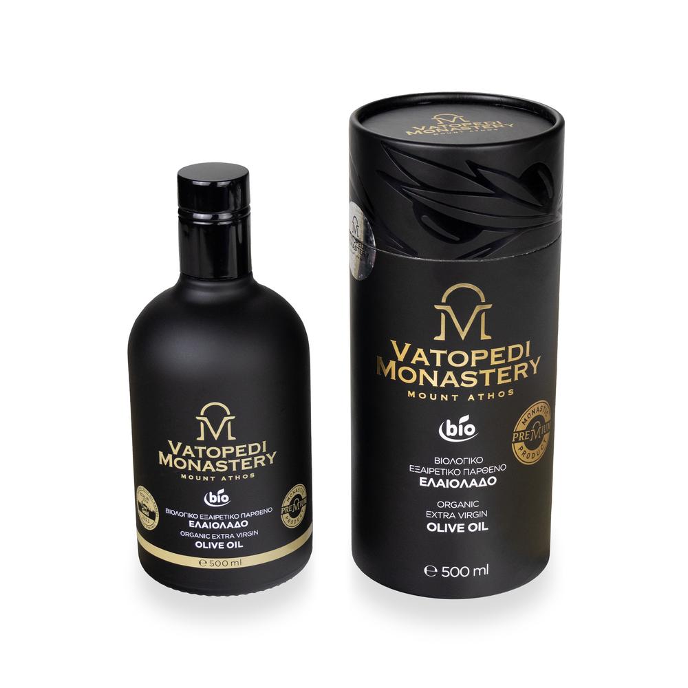 Premium Organic Extra Virgin Olive Oil from Vatopedi Monastery, Mount Athos 500ml