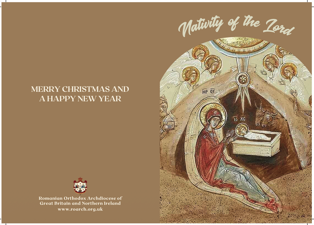Christmas Greeting Card – The Nativity of Our Lord, with Bible Verse and White Envelope