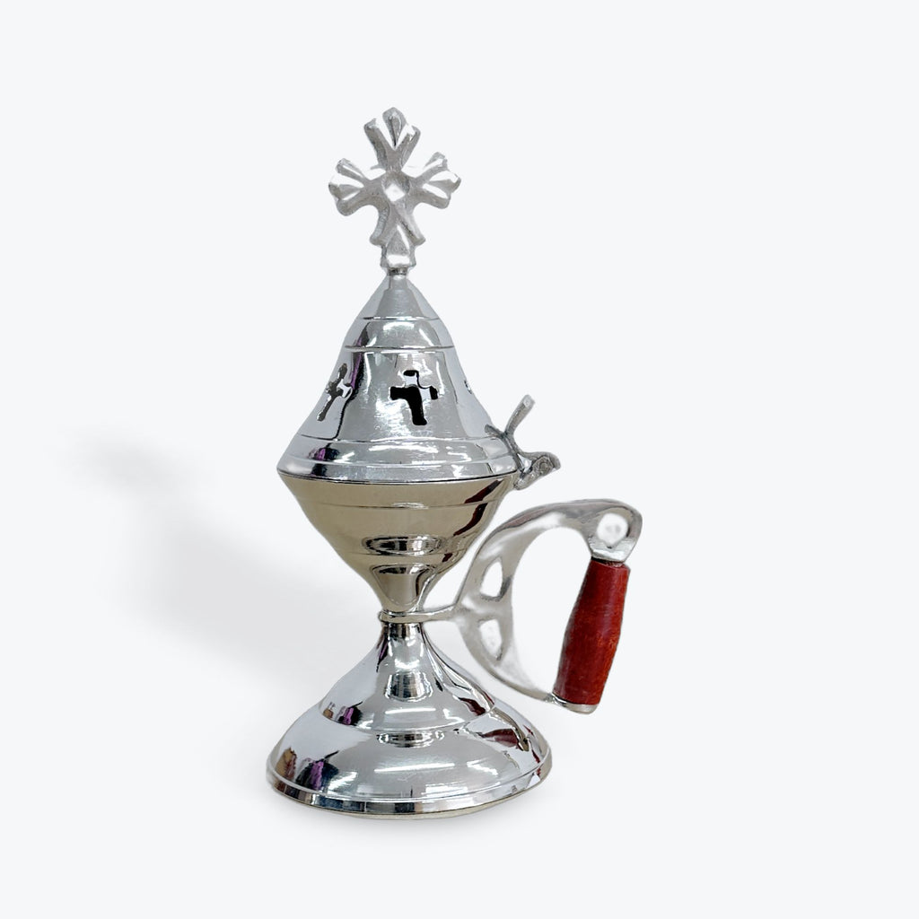 Cross Censer Incense Burner – Silver Finish