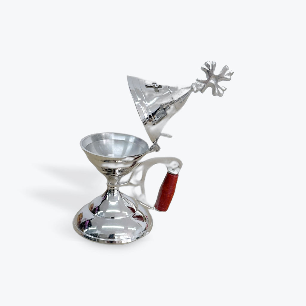 Cross Censer Incense Burner – Silver Finish
