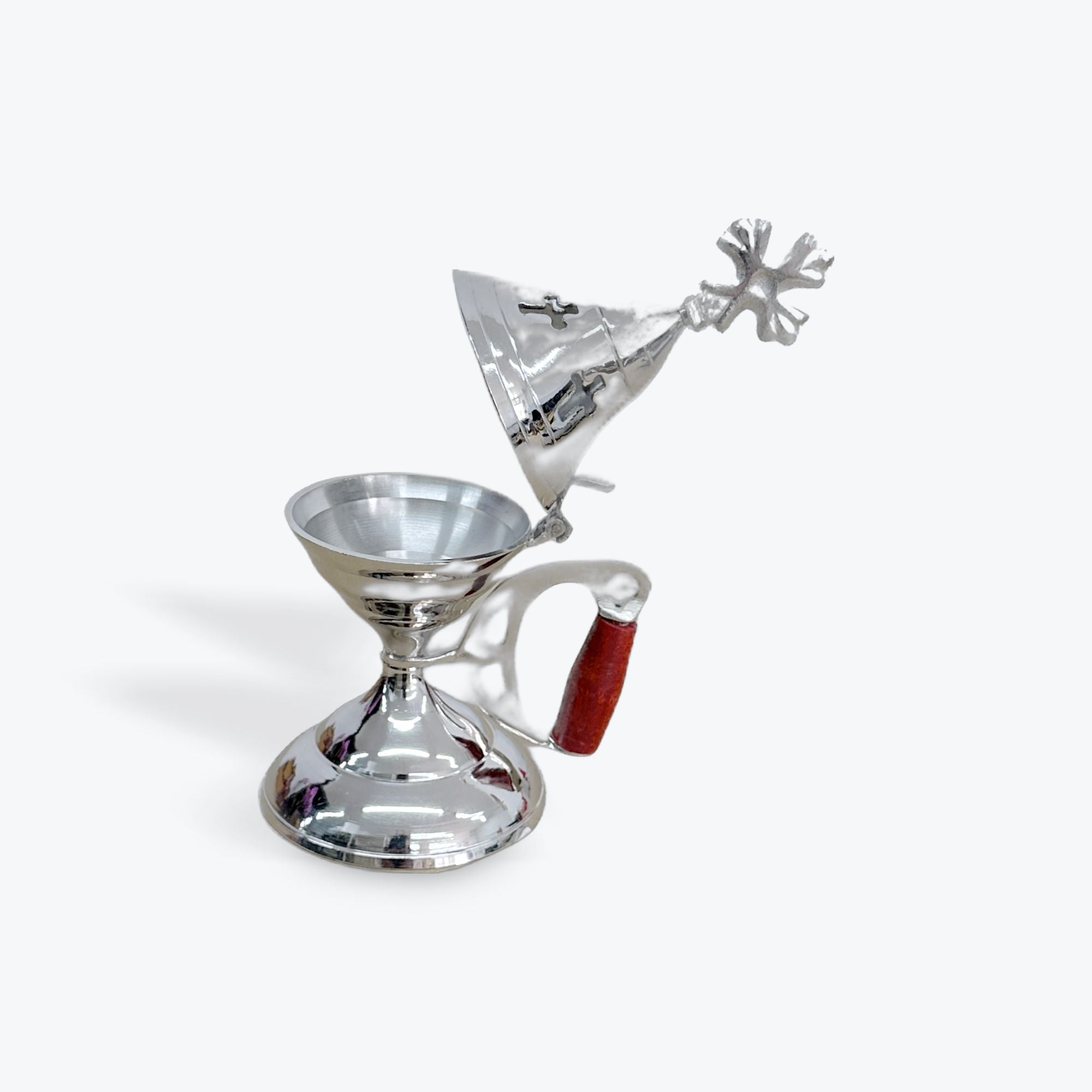 Cross Censer Incense Burner – Silver Finish