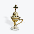 Bronze Censer Incense Burner with Mother of Pearl Inlay