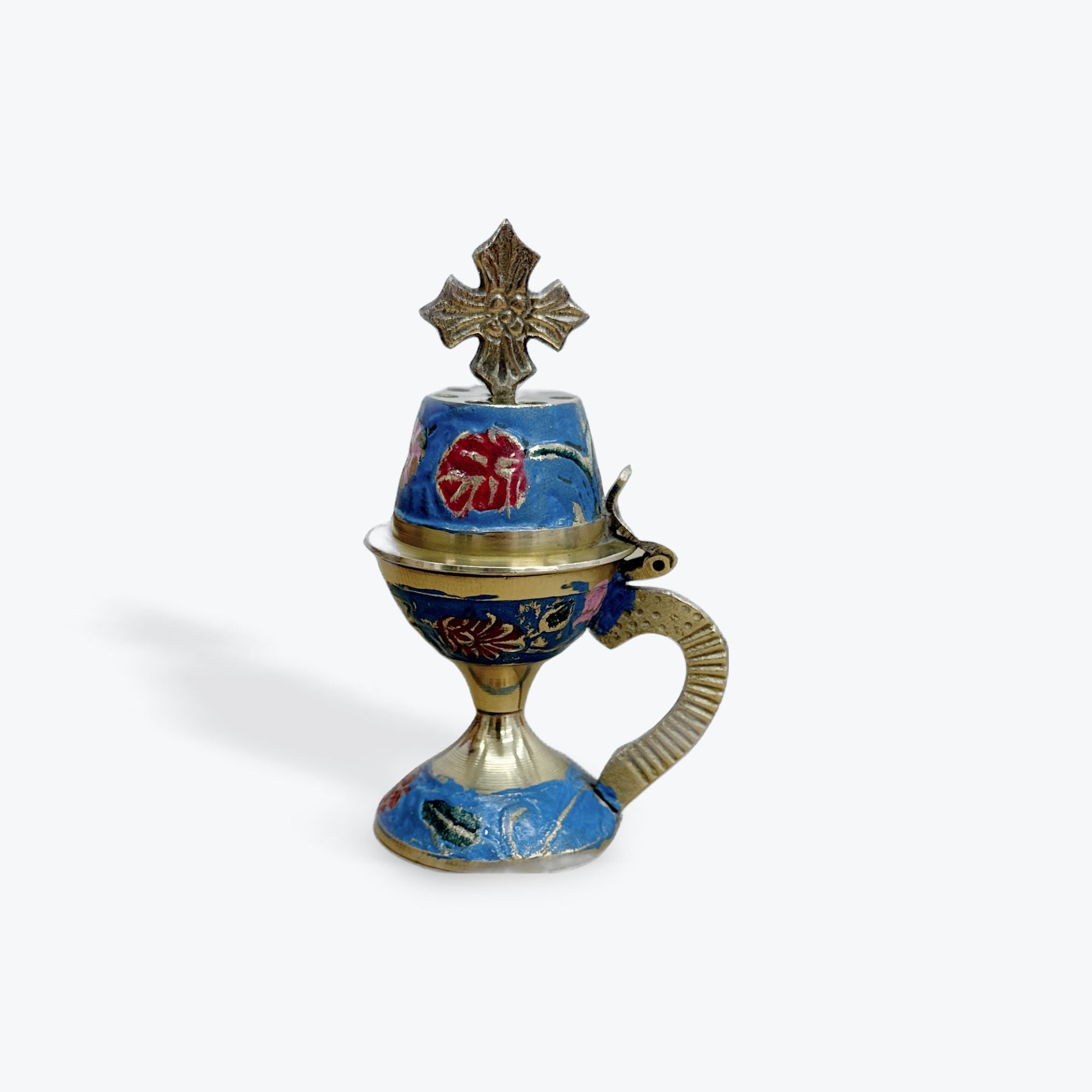 Blue Painted Incense Burner