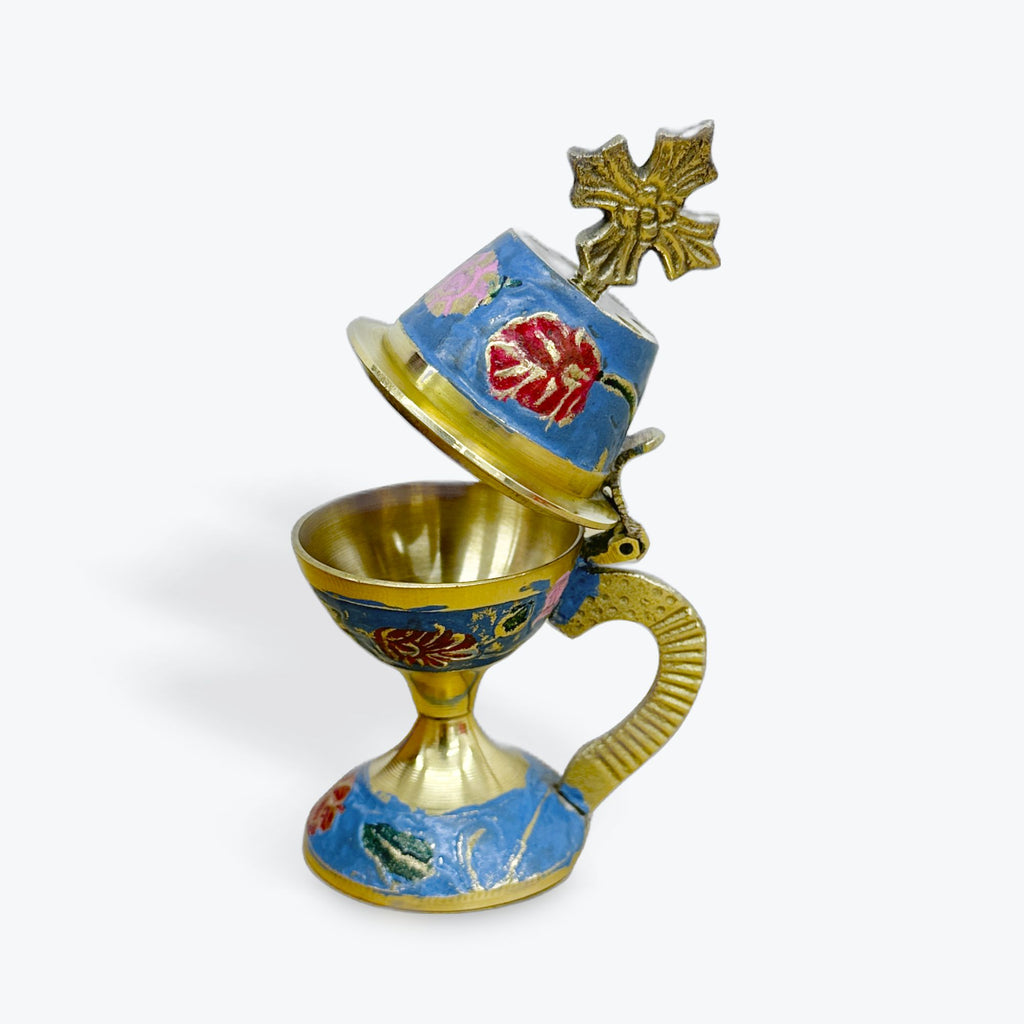 Blue Painted Incense Burner