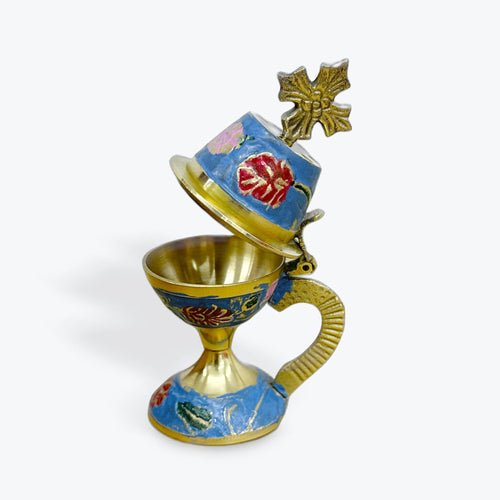 Blue Painted Incense Burner