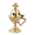 Golden Metal Censer with Cross