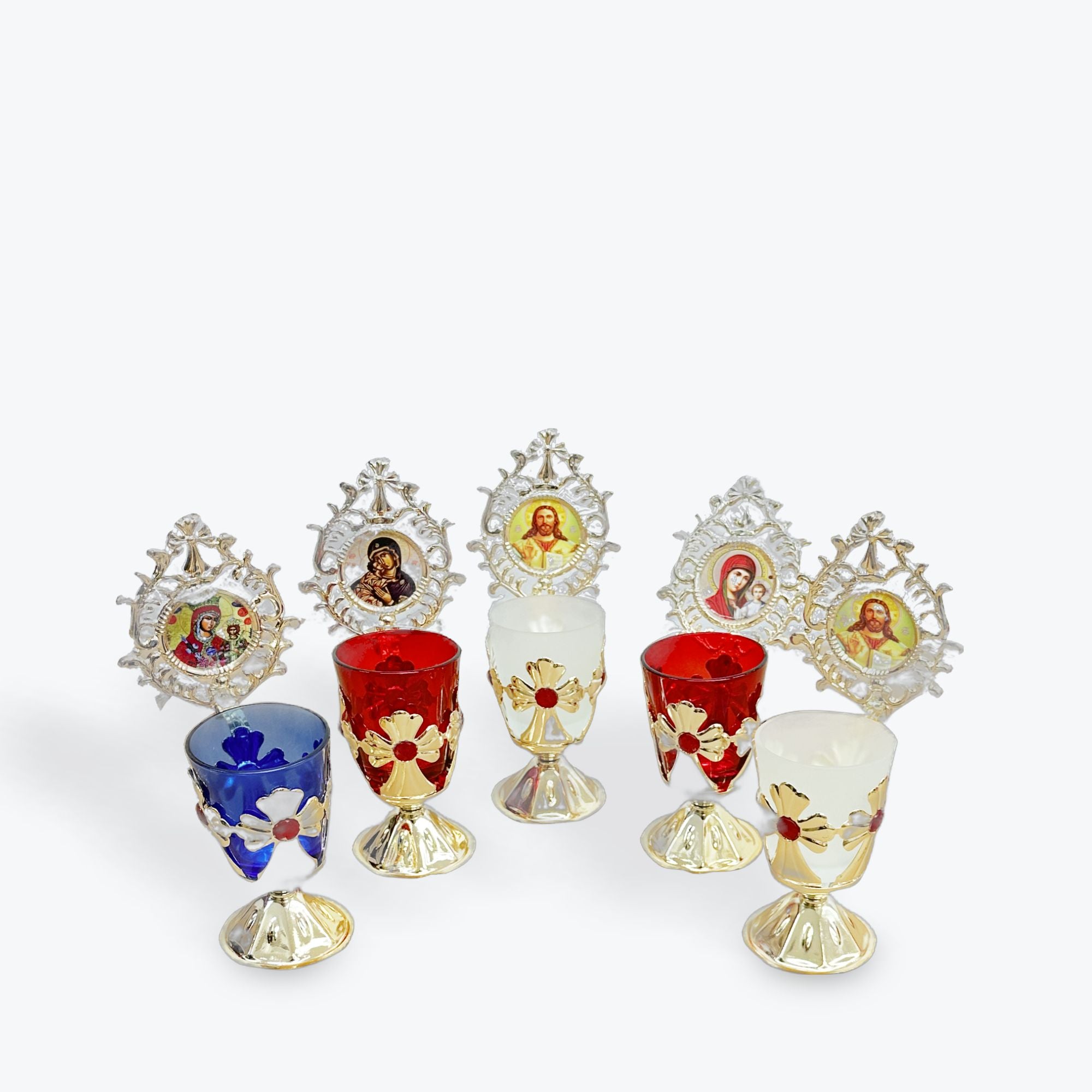 Orthodox Vigil Candle with Byzantine Icons 1