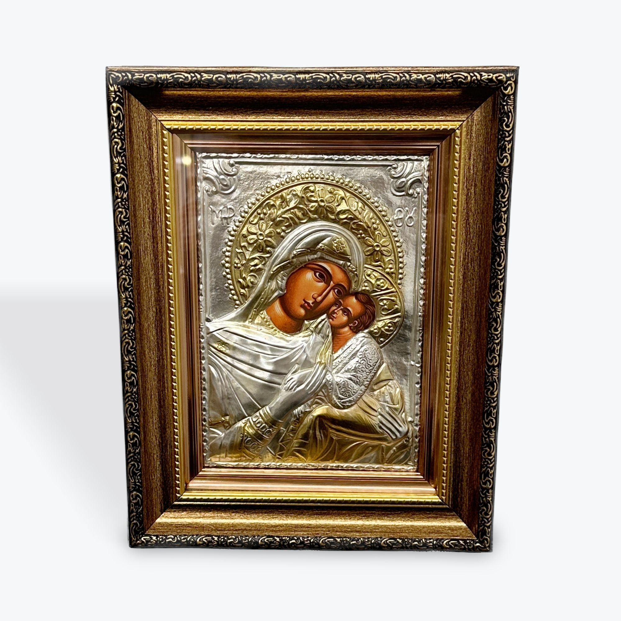 The Mother of God with Baby Jesus - 24k Gold & Fine Silver 1