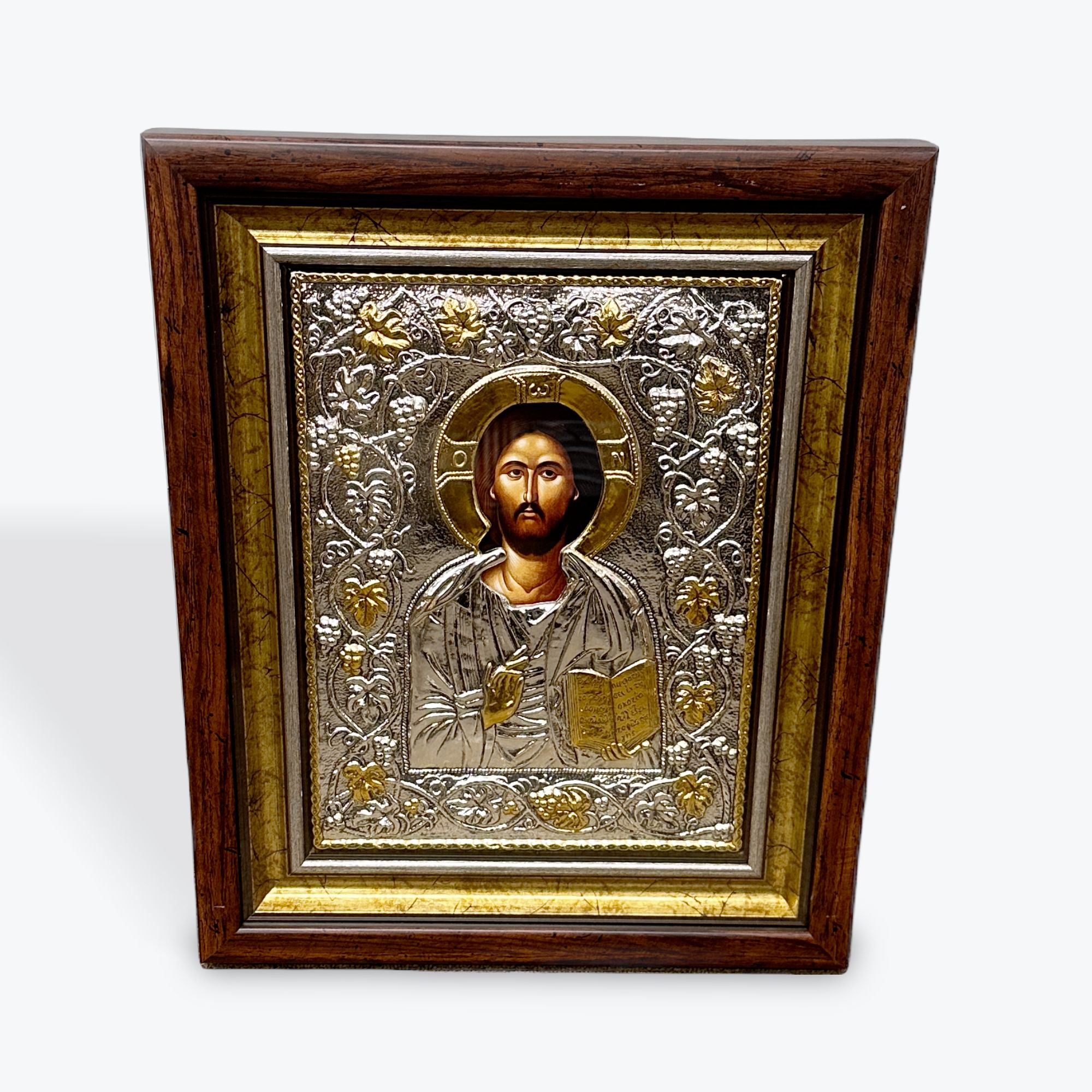 Jesus Pantocrator - 24k Gold & Fine Silver