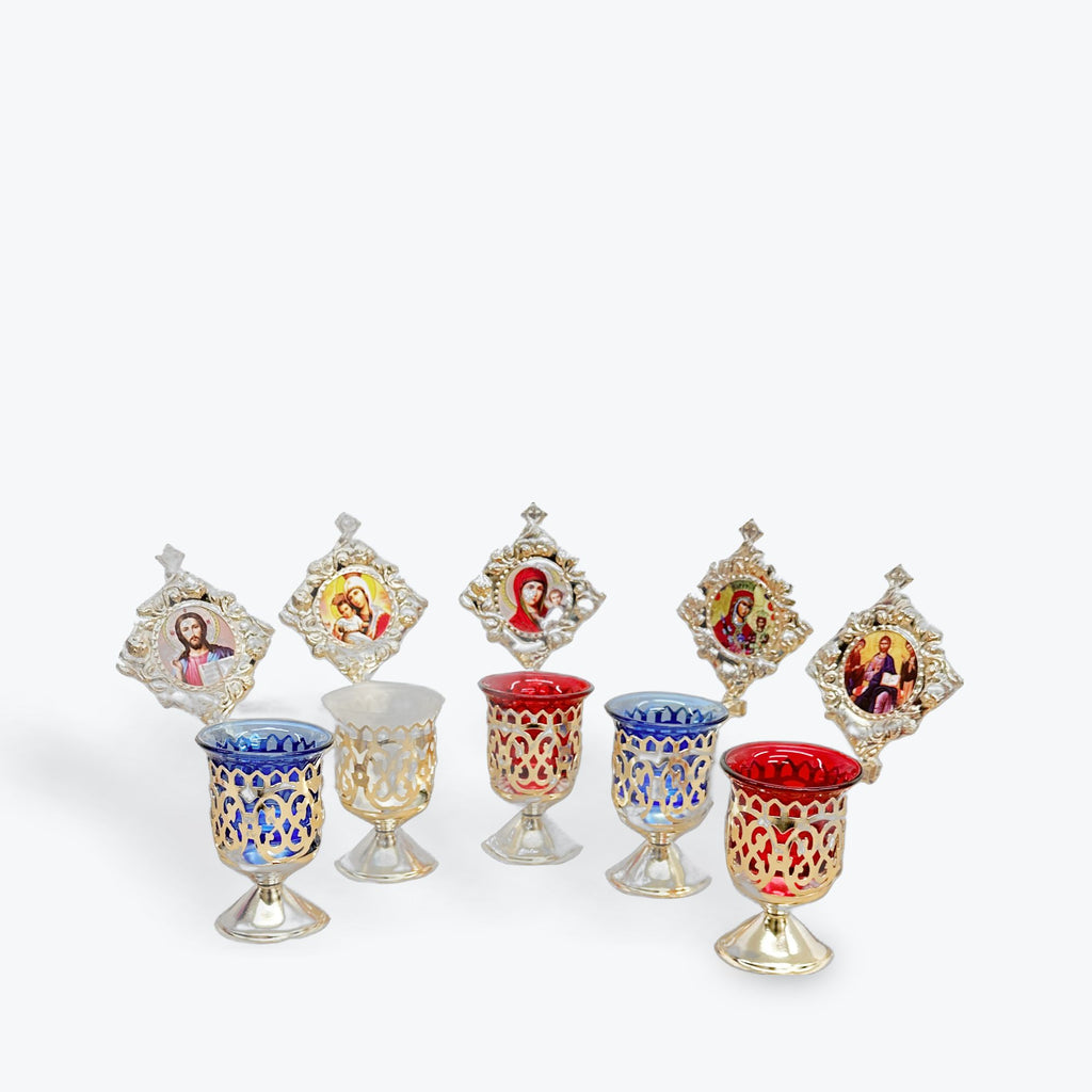 Orthodox Vigil Candle with Byzantine Icons 2