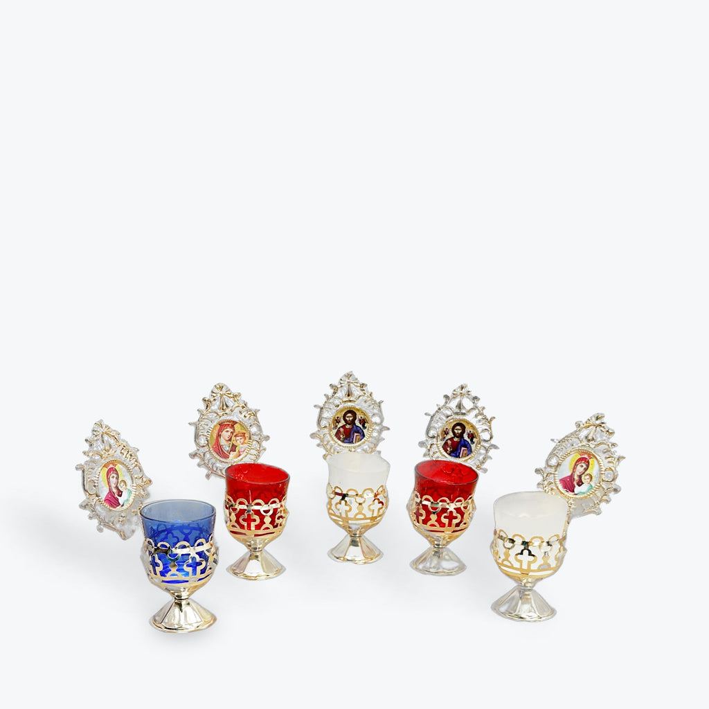 Orthodox Vigil Candle with Byzantine Icons 3