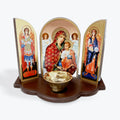 Triptych Icon with Vigil Lamp - The Miracle-Working Icon of the Mother of God from Frăsinei Monastery