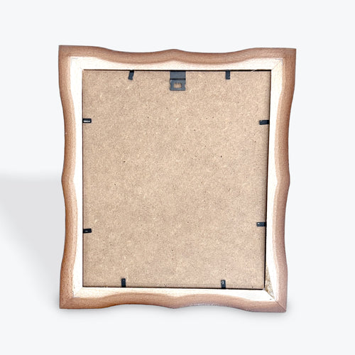 Brown Wooden Frame Icon of Jesus Christ – 25 × 22 cm