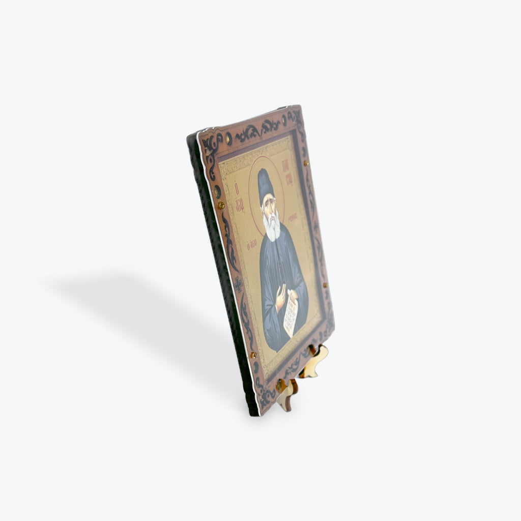Saint Paisios – Pyrography Icon 16 x 14 cm