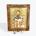 Saint Basil the Great – Pyrography Icon 16 x 14 cm