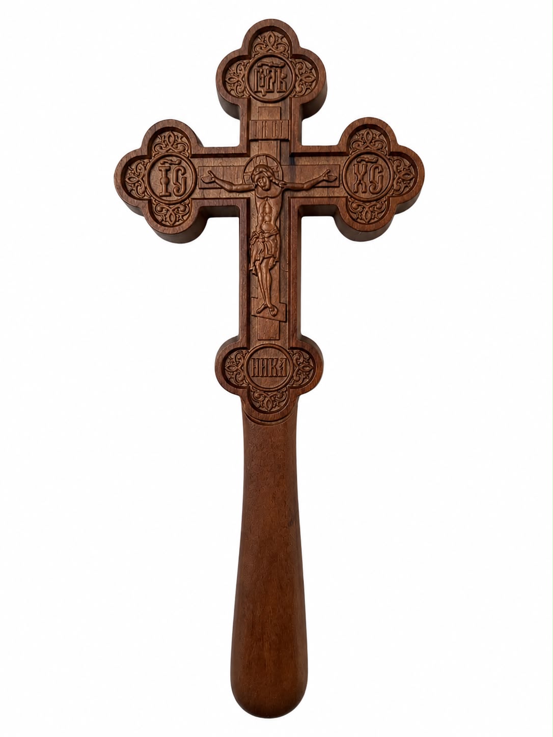 Handheld Wooden Carved Cross II