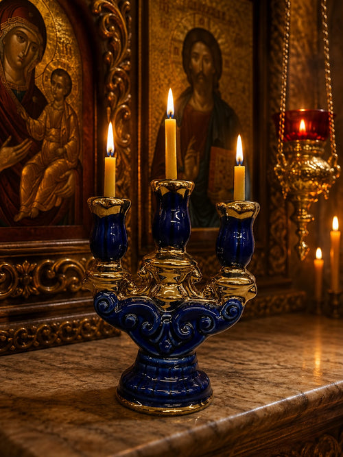Ceramic Triple Candle Holder (3 Lights)
